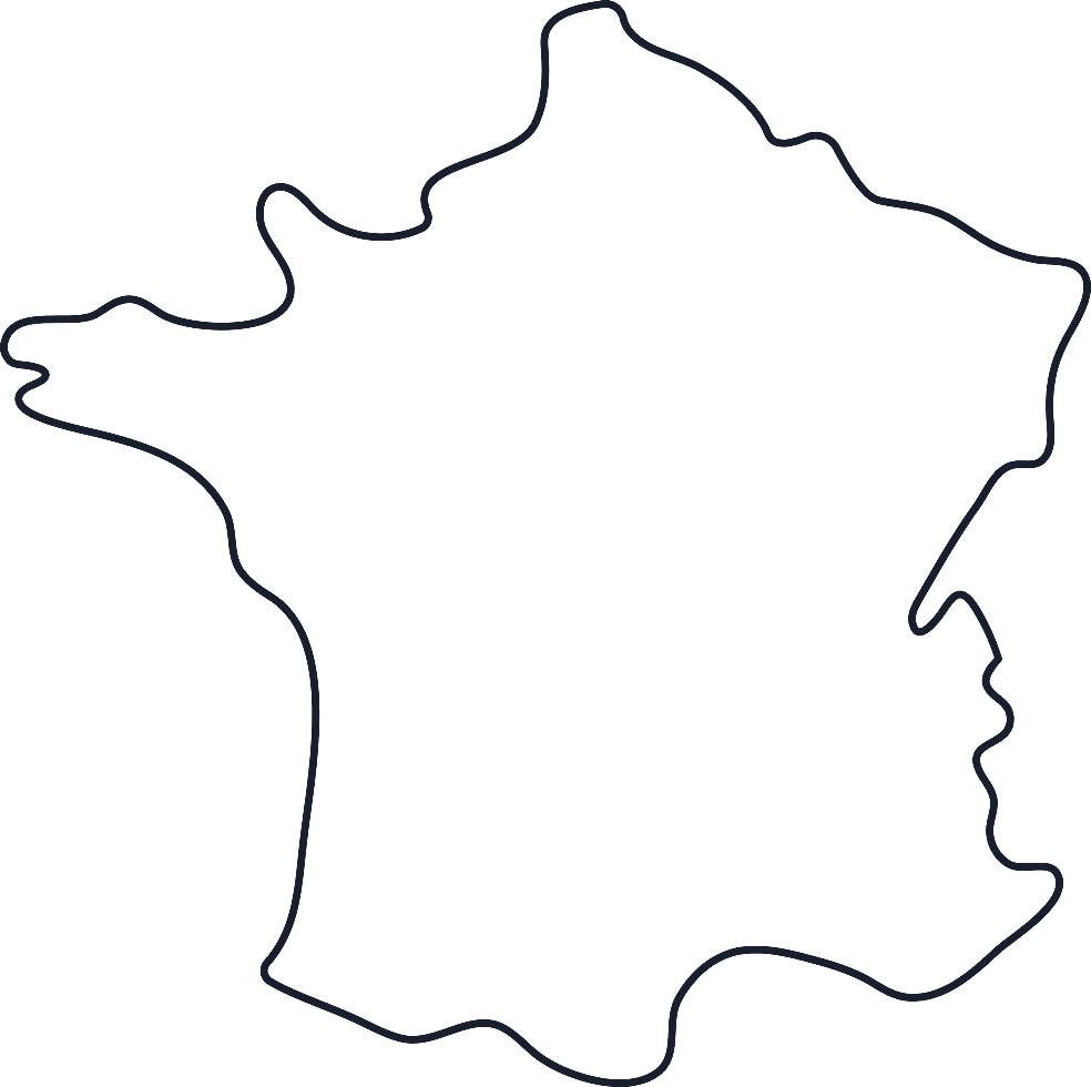 Carte de France — zones d'intervention Broperty
