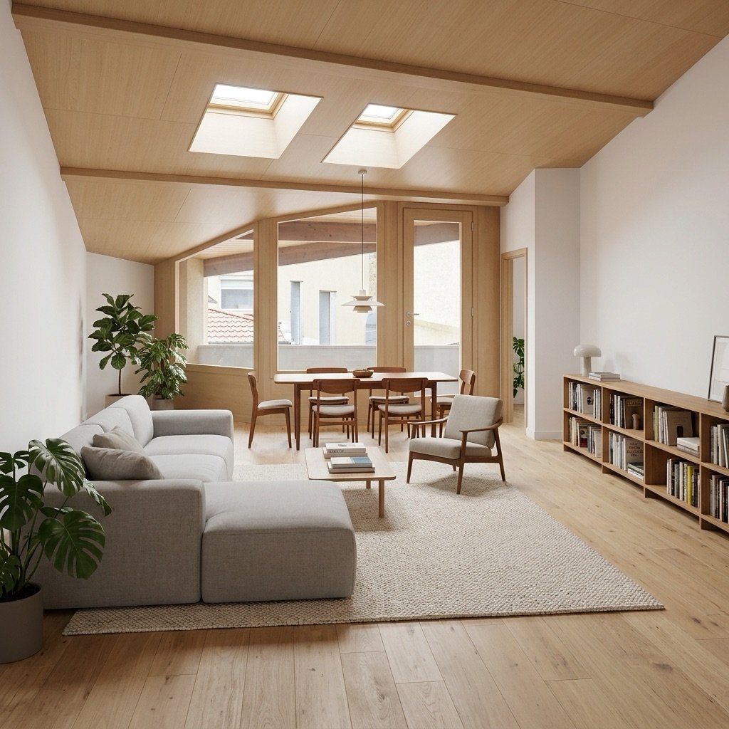 Séjour (3e étage), lot 11 — projection d'aménagement proposée